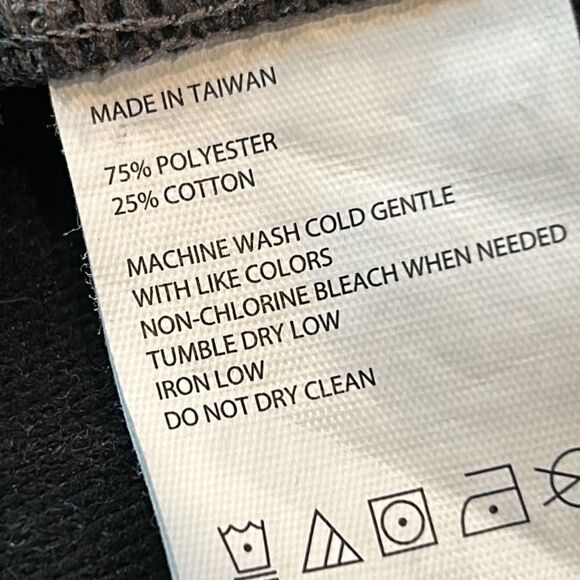 Prana black and gray long sleeve workout top size large - Picture 8 of 8